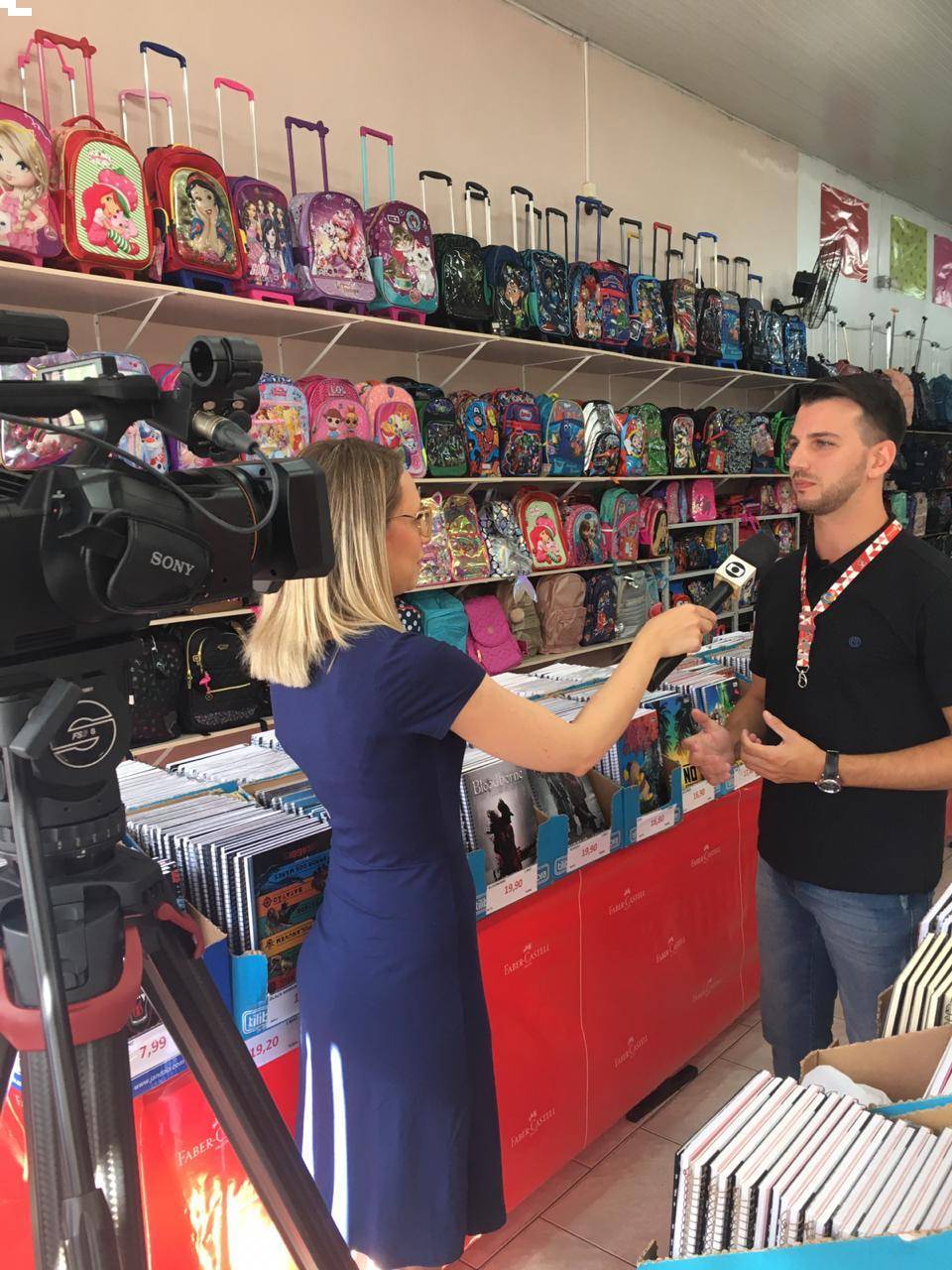 Companheiro divulgando campanha na RBS TV Cruz Alta