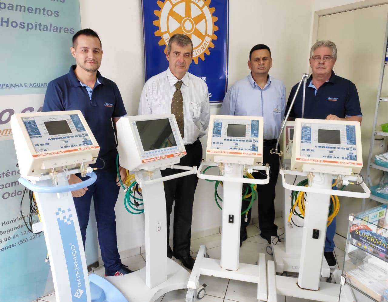 ROTARIANOS RECUPERAM RESPIRADORES INATIVOS  DO HOSPITAL SANTO ÂNGELO