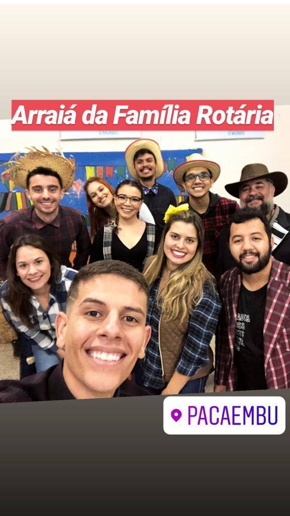 Rotaract Club de Pacaembu - Terra Boa marca presença em Arraiá do Rotary padrinho