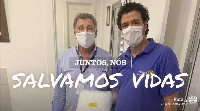 Entrega de 210 aventais cirurgicos na Santa Casa de Misericórdia de Santos