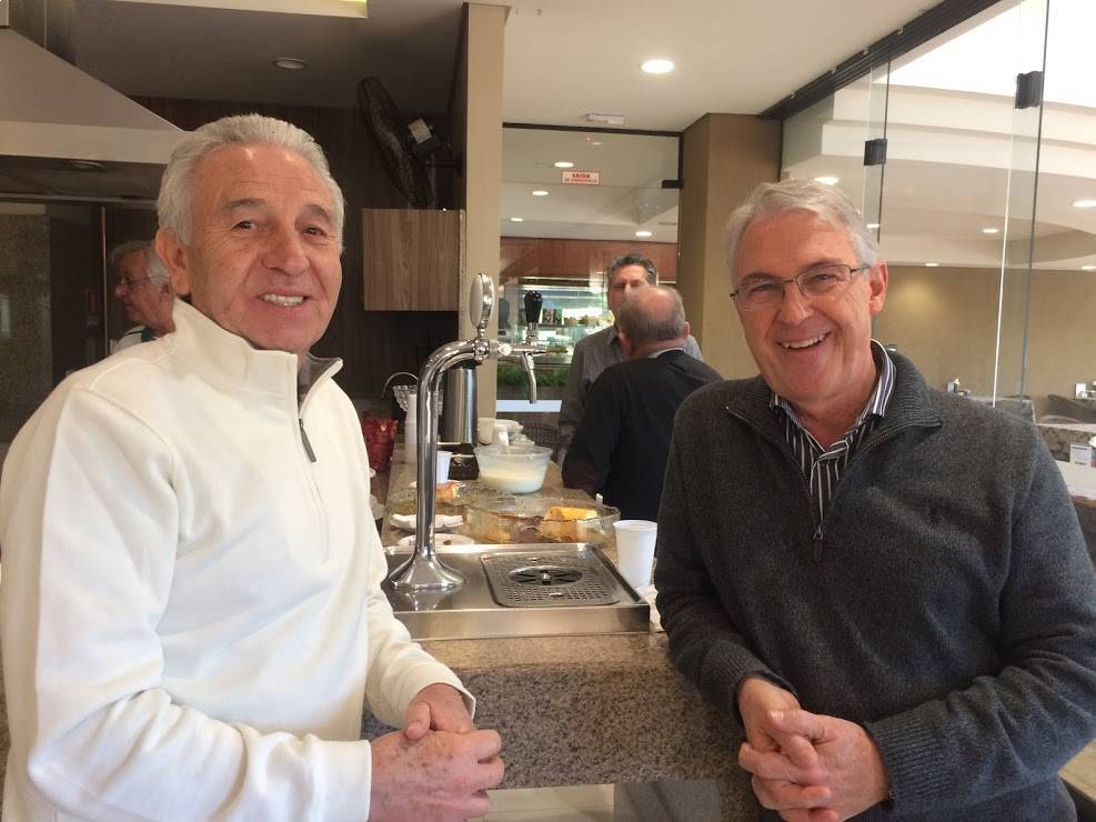 Alaides e Julio durante o evento