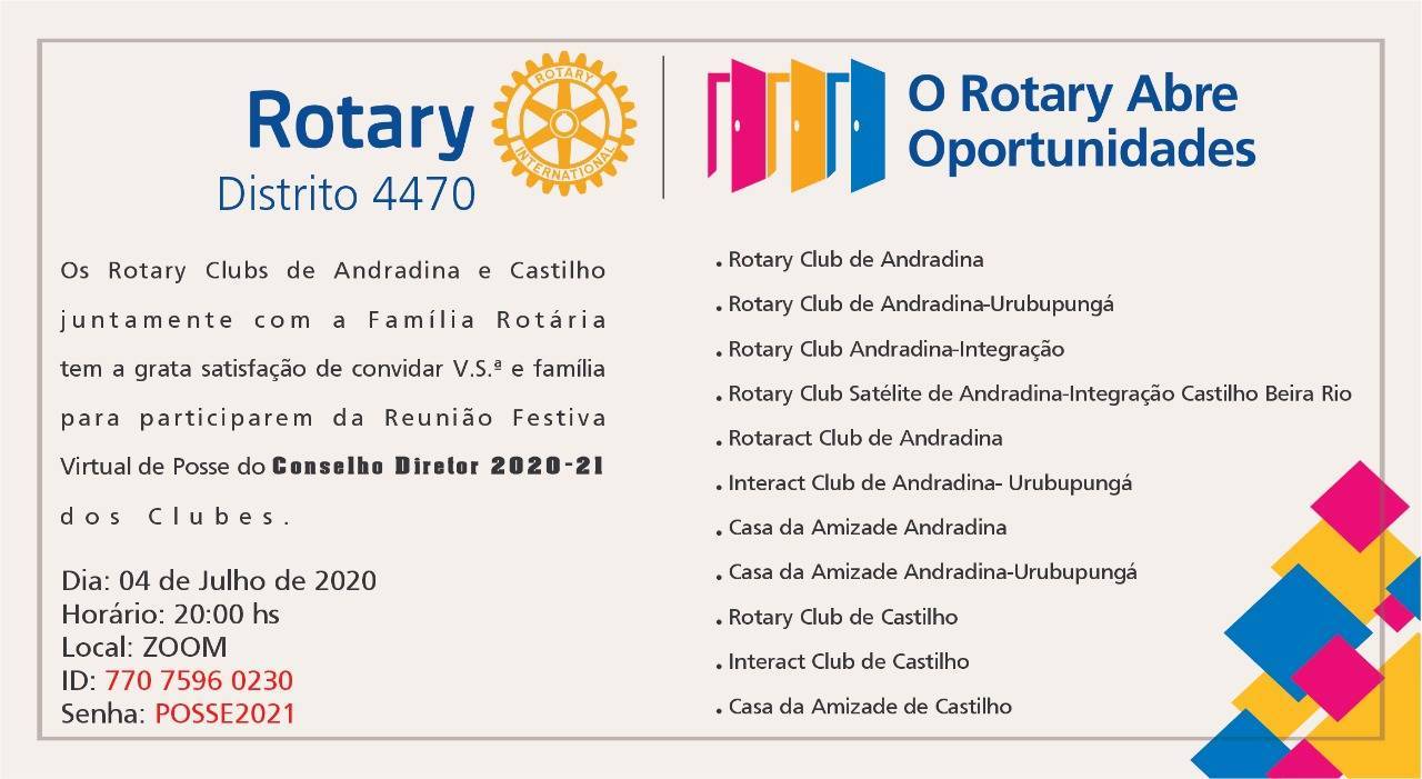 REUNIÃO CONJUNTA COM CLUBES DE ANDRADINA E FAMÍLIA ROTARIA