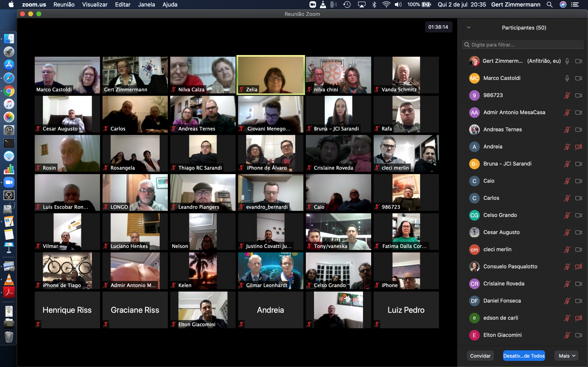 Instantâneo da reunião