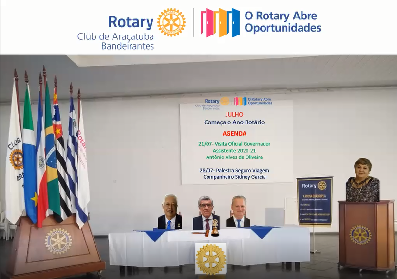 2ª RO - 1546 Fundação do Rotary Club de Araçatuba Bandeirantes - Visita Oficial GA 2020-21 Antonio Alves de Oliveira