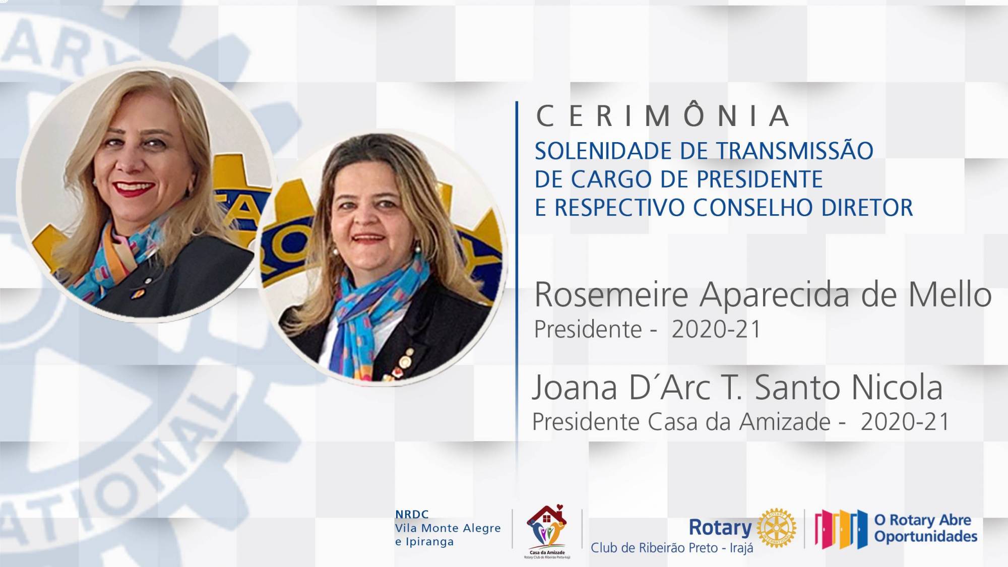 Solenidade de transmissão de cargos Rotary Ribeirão Preto Irajá