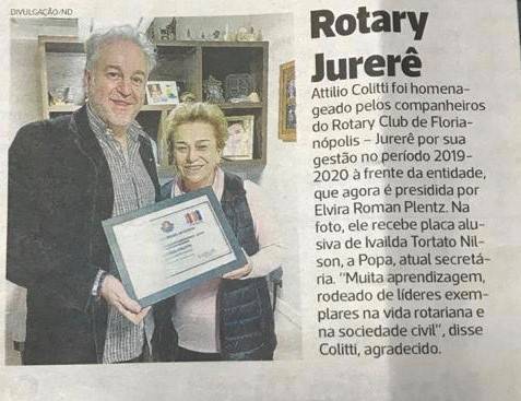 Homenagem ao PAST PRESIDENTE ATTILIO COLITTI