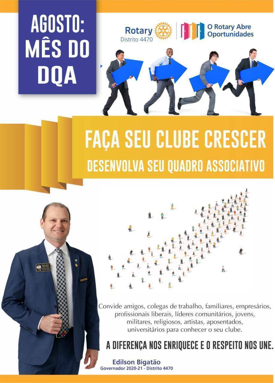 AGOSTO: MÊS DO DQA - Faça seu Clube Crescer!