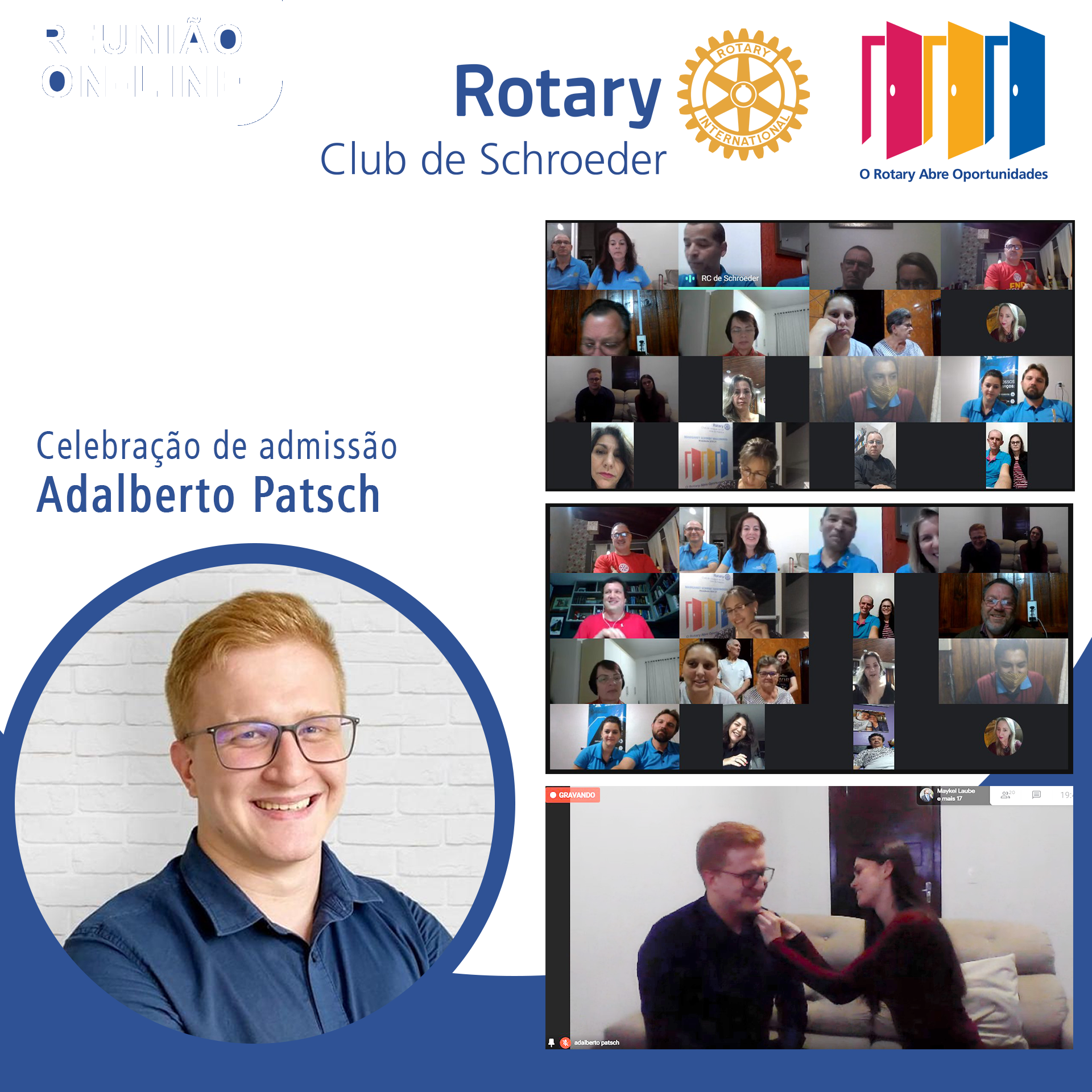admissão de novo associado ao rotary club de schroeder