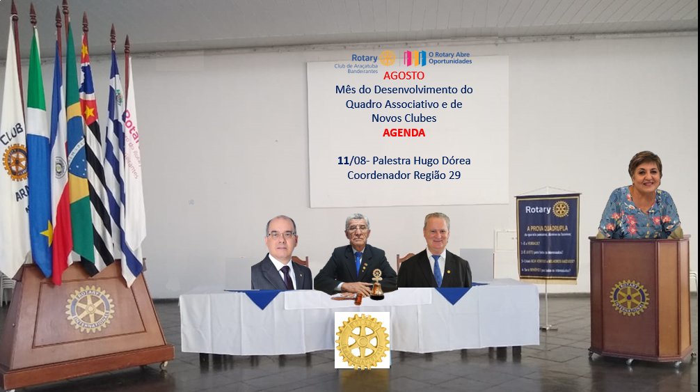Gravação da 5ª RO - 1549 da Fundação do Rotary Club de Araçatuba Bandeirantes - Palestra DQA Governador Hugo Dórea