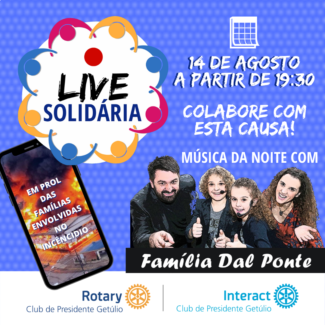 Banner oficial da Live Solidária 