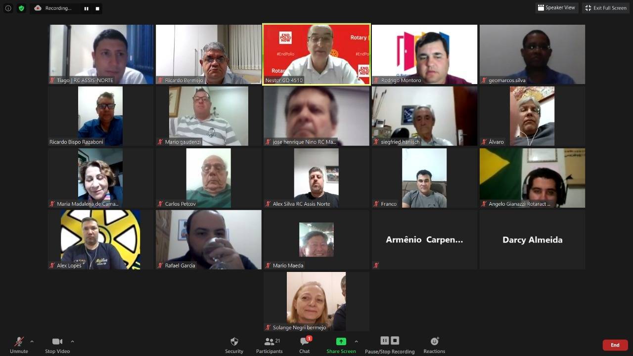 Reunião Visita Oficial do GD 20-21 Nestor S. Amarilho ao Rotary Club de Assis-Norte