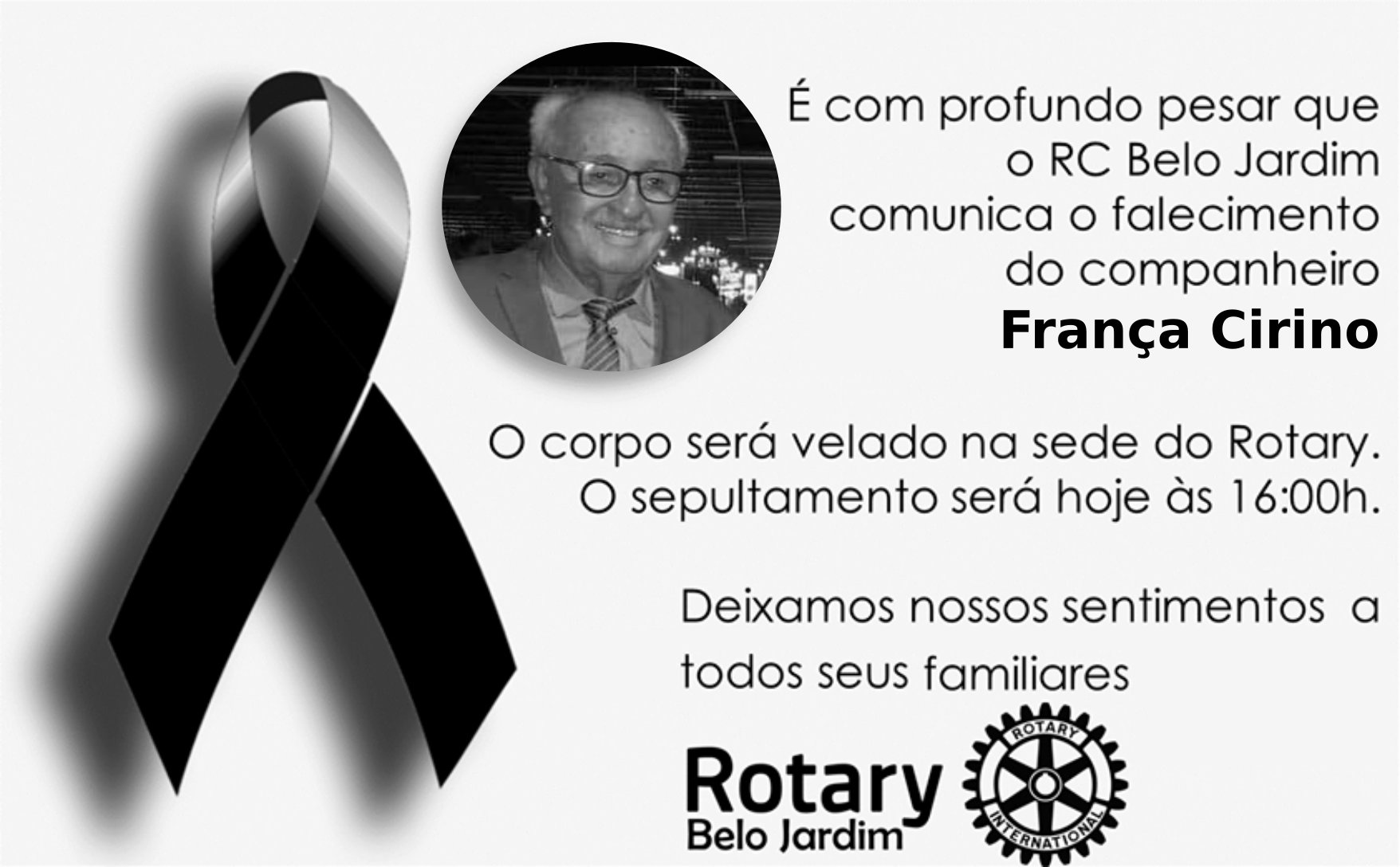 Falecimento do Companheiro França Cirino