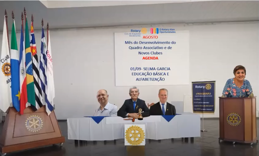Gravação da 7ª RO - 1551 da Fundação do Rotary Club de Araçatuba Bandeirantes - Apresentação Balanço da LIVE