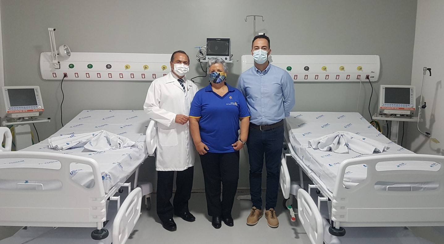 Companheiro Dr Claúdio Morato - Idealizador do Projeto; Companheira Presidente 2020-21 Siomara Castro; Celso Alves - Presidente da FUSAM