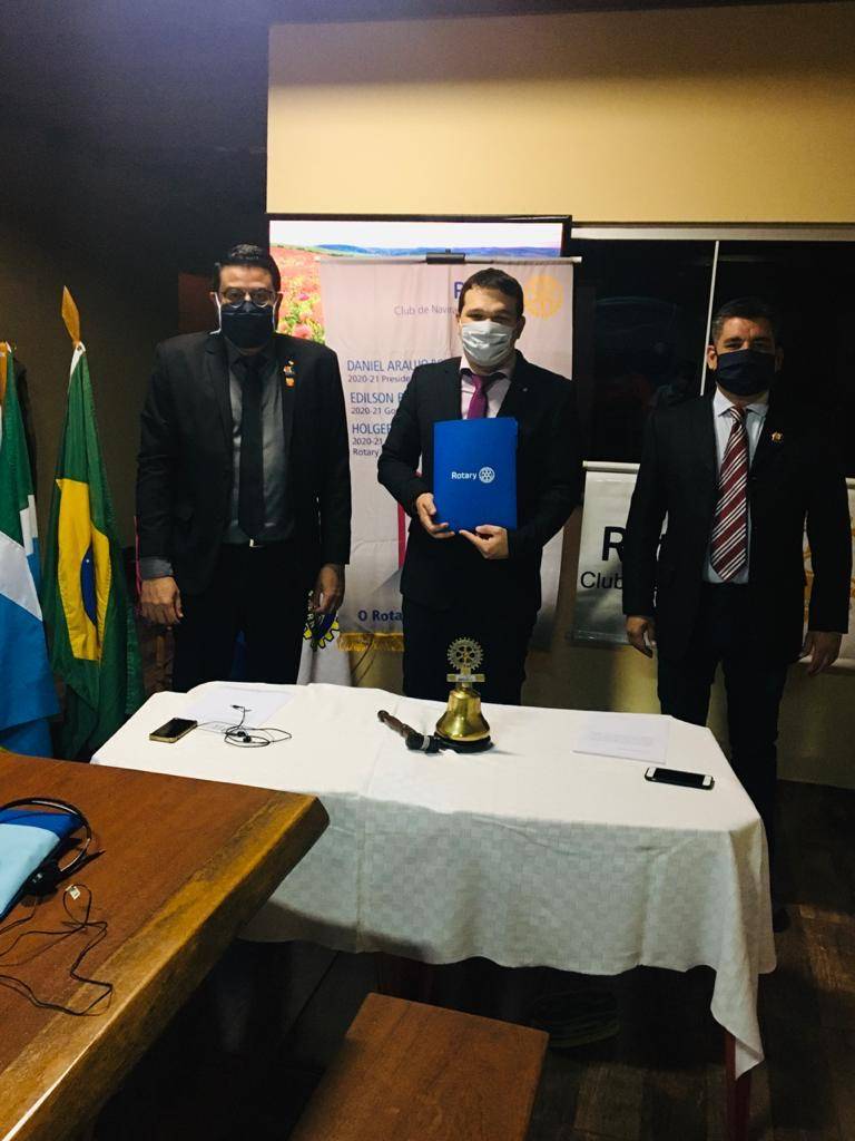 Da esquerda pra direita Presidente Daniel Botelho; Novo companheiro Weslley Campos e Diretor de Protocolo José Wagner Rodrigues