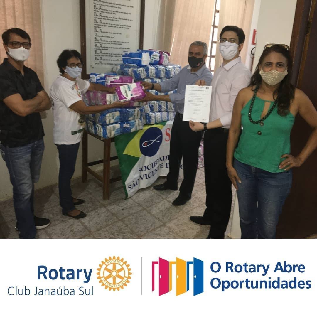 Projeto Social: Rotary Club Janaúba Sul doa mais de 1.200 fraldas geriátricas ao Asilo São Vicente de Paulo