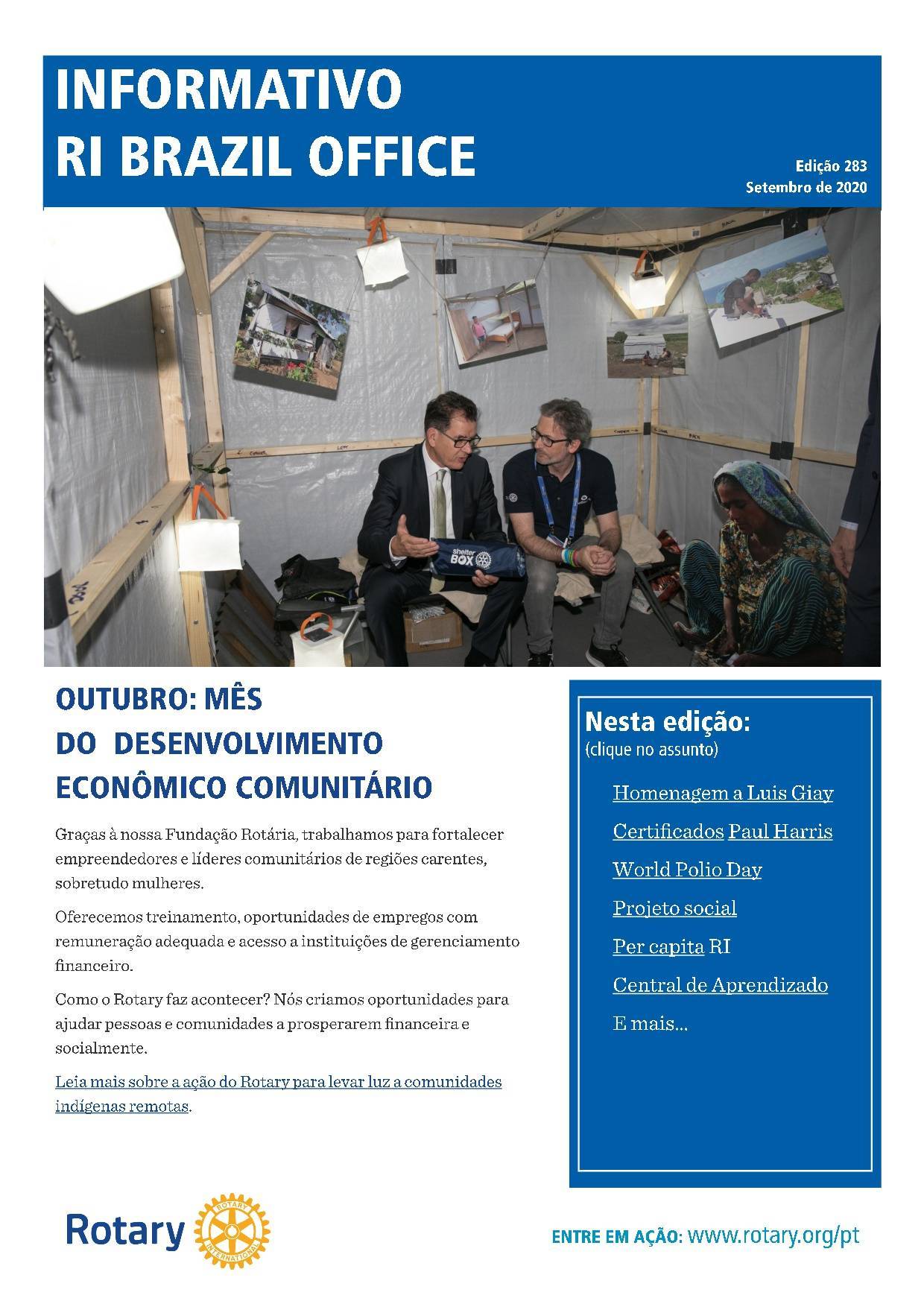 INFORMATIVO ROTÁRIO RI BRAZIL OFFICE Edição 283 – Setembro de 2020