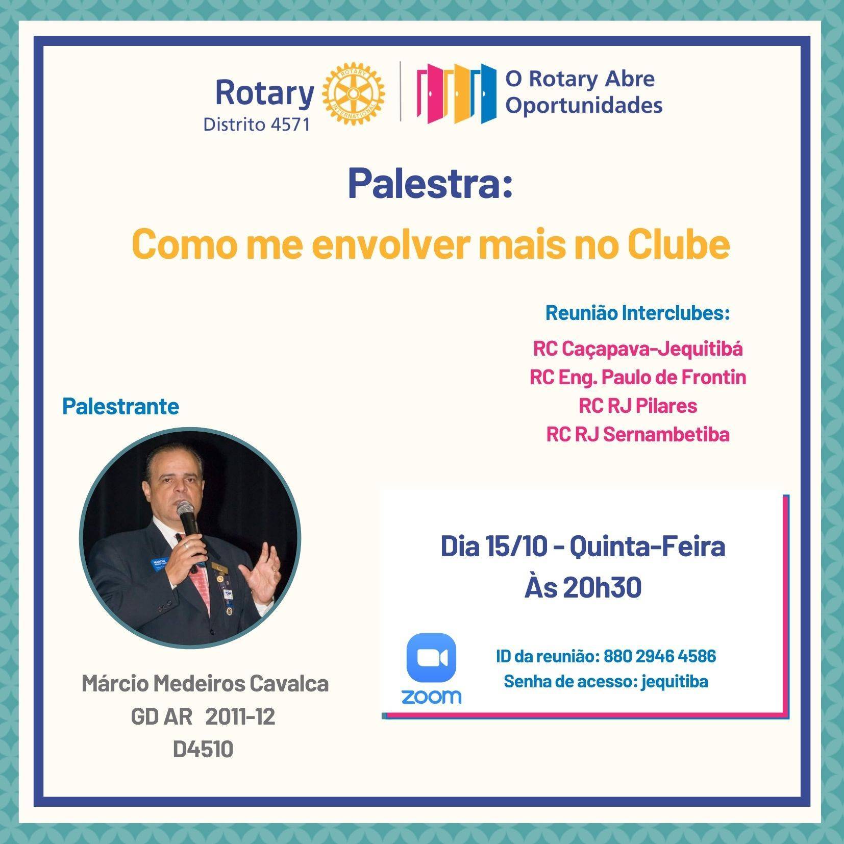 Reunião Interclubes com a Palestra: Como me envolver mais no clube