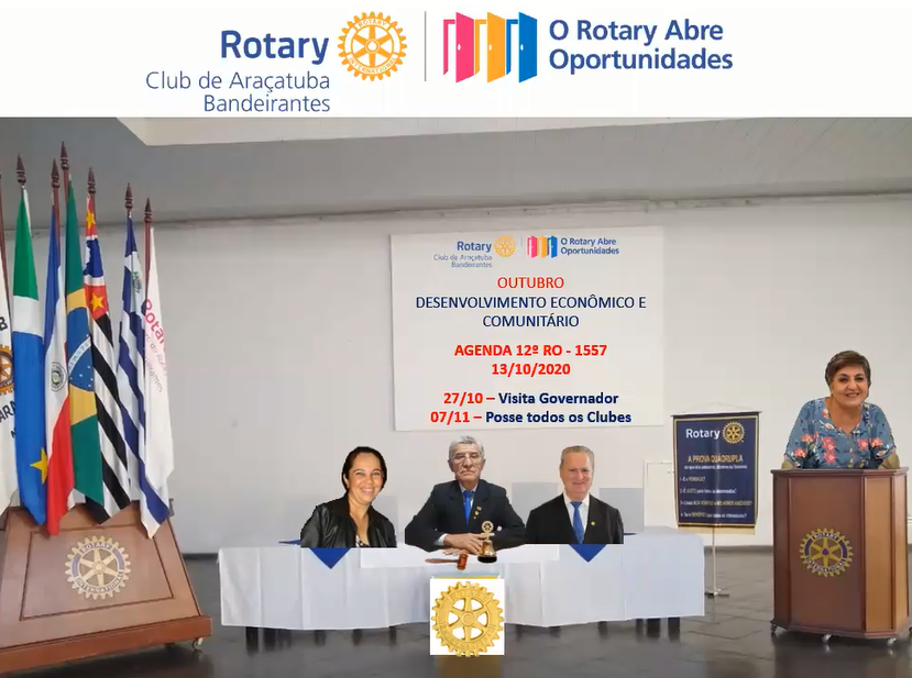 Gravação da 12ª RO - 1557 da Fundação do Rotary Club de Araçatuba Bandeirantes - Informação Rotária Maria Augusta