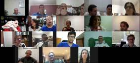 Participantes da reunião online