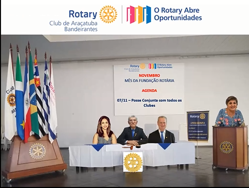 Gravação da 14ª RO - 1560 da Fundação do Rotary Club de Araçatuba Bandeirantes - Informação Rotária Alvimar
