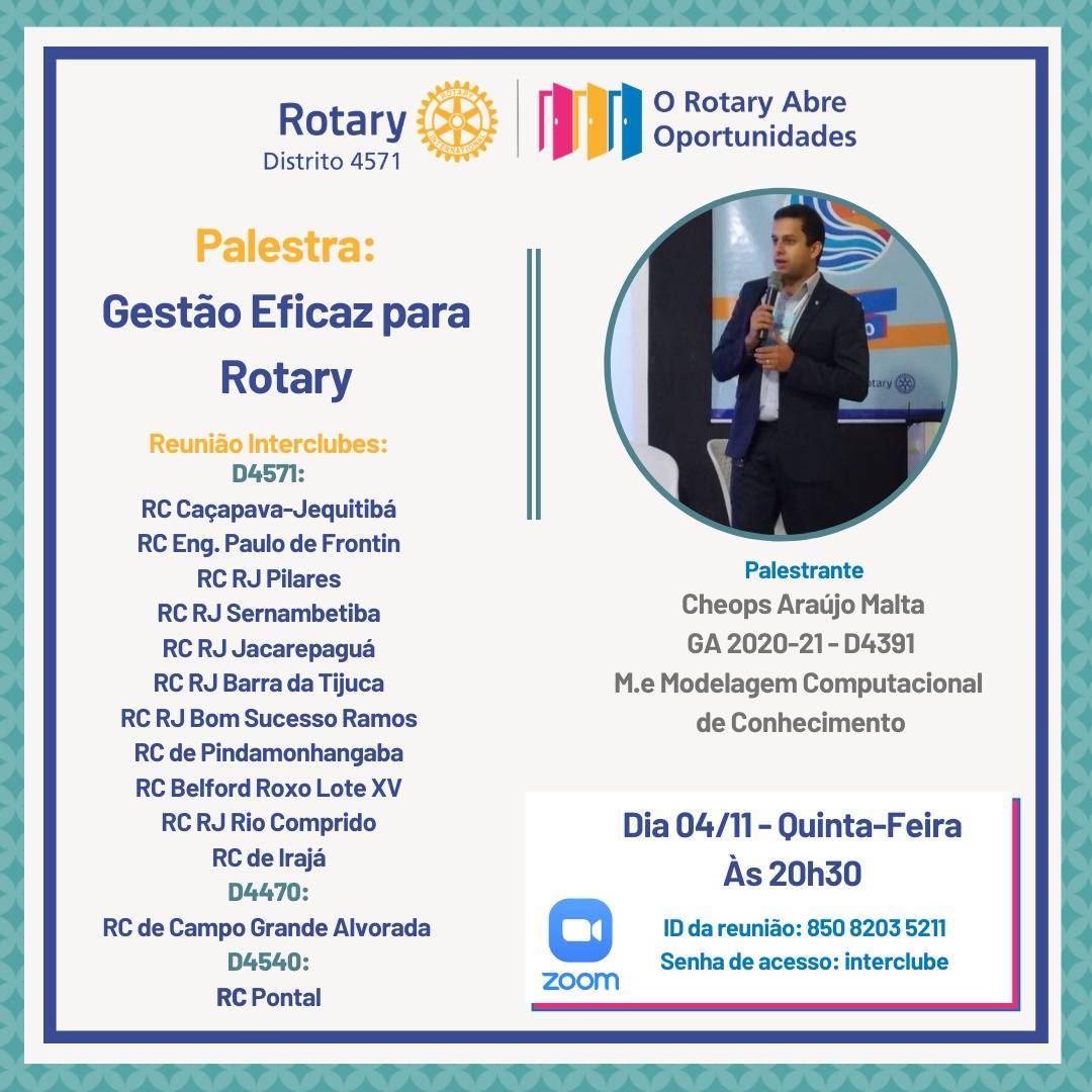 Palestra: Gestão Eficaz para Rotary