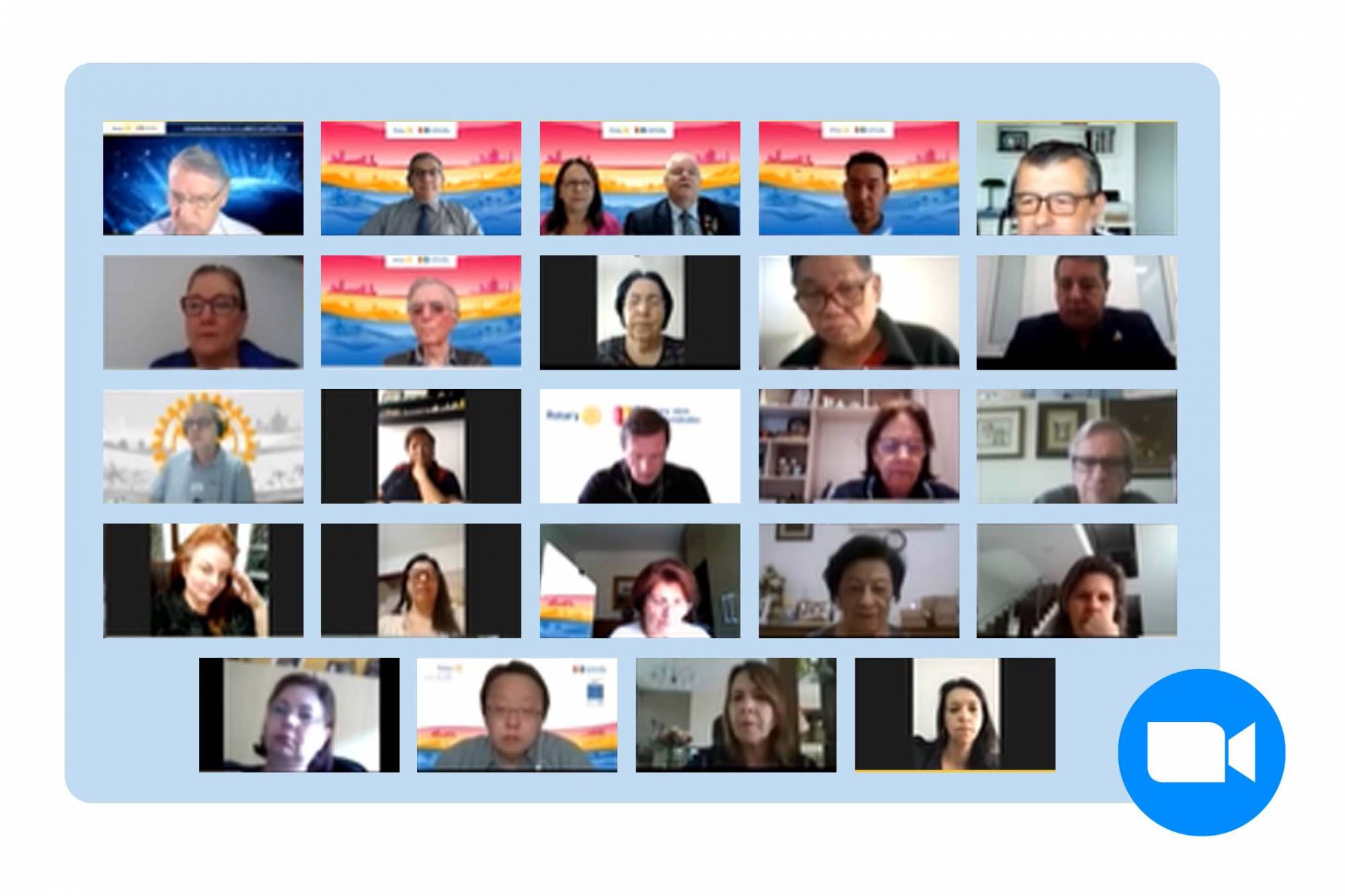 Participantes no Seminário Virtual de Clube Satélite (Foto: Pedro Matheus)