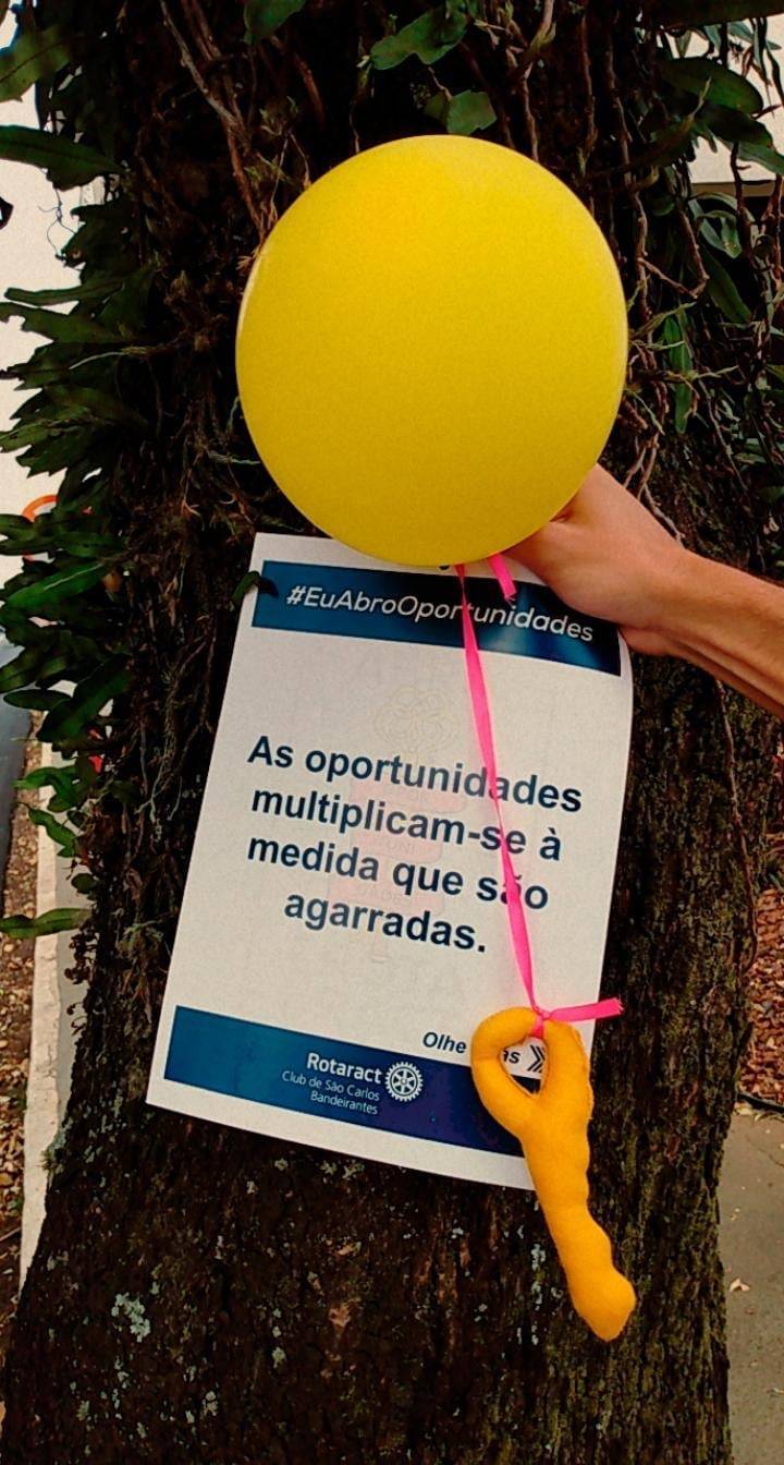 "As oportunidades multiplicam-se à medida que são agarradas." - Projeto de divulgação do Rotaract realizado no dia 18 de outubro de 2020.
